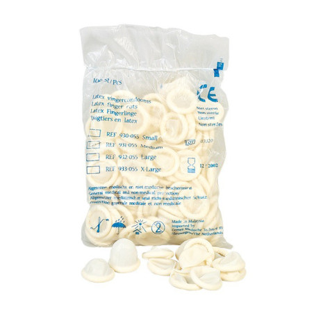 Show Tech Vingerlingen – Weiße Latex-Fingerlinge (M / L) – 100 Stück