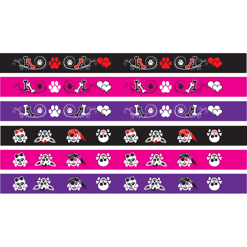 Show Tech Nylon-Gurt Pfotenmuster – verstellbarer Hals, 55 cm