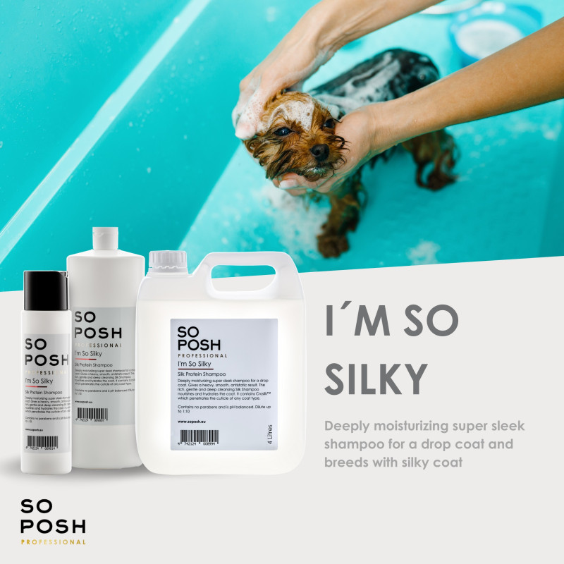 So Posh I’m So Silky Shampoo 250 ml – Professionelles Hydratisierendes Hundeshampoo für langes Fell