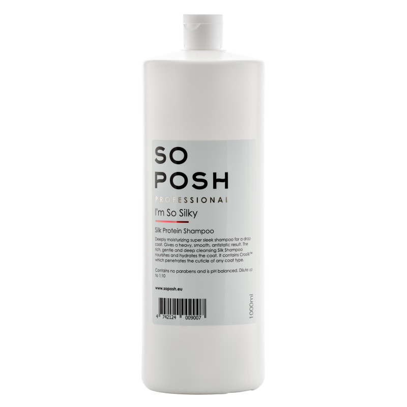 So Posh I’m So Silky Shampoo 1 L – Feuchtigkeitsshampoo für langhaarige Hunde