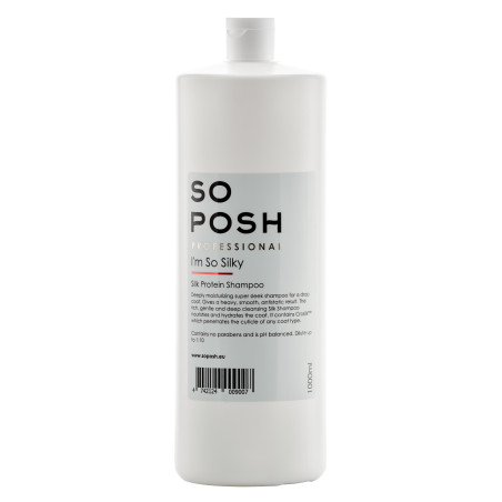 So Posh I’m So Silky Shampoo 1 L – Feuchtigkeitsshampoo für langhaarige Hunde