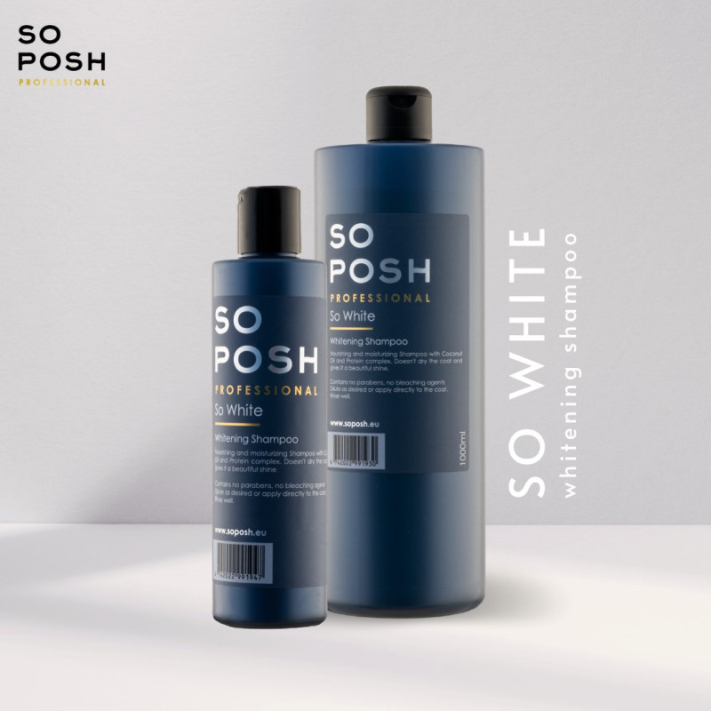 So Posh So White Shampoo 250 ml – Shampooing éclaircissant pour chiens blancs