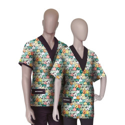 Artero Cartoons Grooming Arbeitshemd mit Hunde-Print