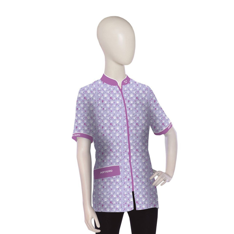 Artero Niza Paws grooming workshirt smock with zip closure