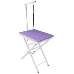 Groom-X Ringside stůl fialový 60×45×73–82 cm – Profesionální výstavní stůl pro psy