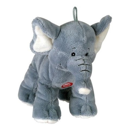 Éléphant en peluche doux avec couineur intégré pour chien