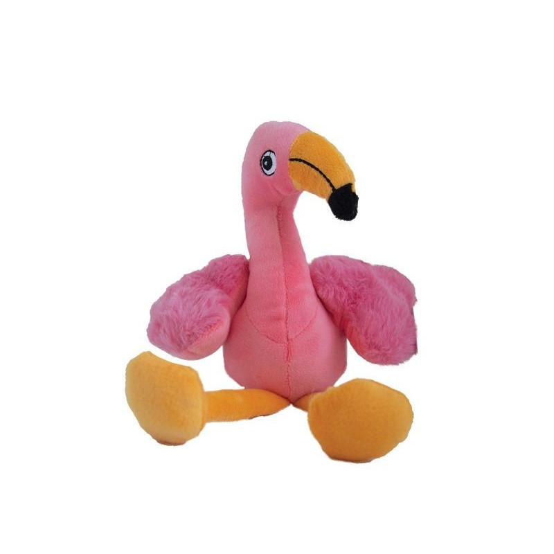 Hračka pro psy s pískátkem - plameňák
