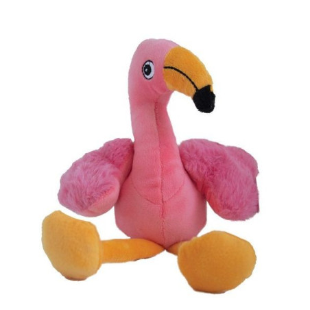 Hračka pro psy s pískátkem - plameňák