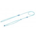 Show lead with beads 0,4 mm - pale blue