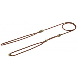 Show lead with beads 0,4 mm - brown