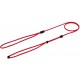 Show lead with beads 0,4 mm - rot mit schwarzen Perlen