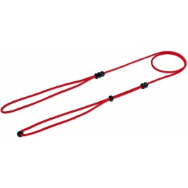 Show lead with beads 0,4 mm - rot mit schwarzen Perlen