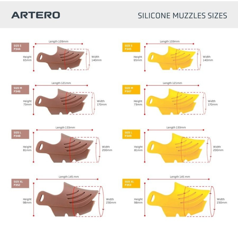 Silicone Muzzle Artero Donald for Dogs - brown