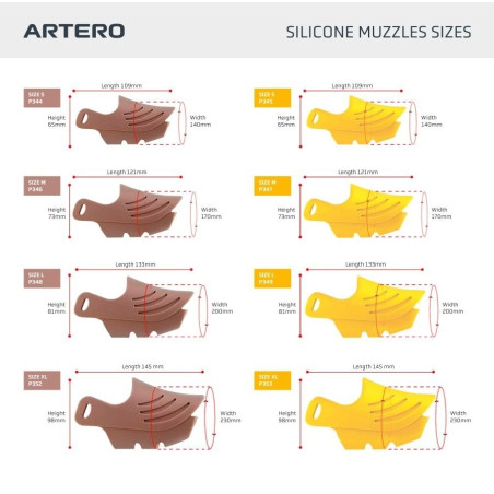 Silicone Muzzle Artero Donald for Dogs - brown