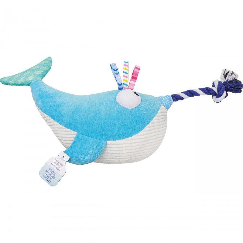 WHALE PLUSH 2-IN-1 MIT PLÜSCHFLASCHE – 42 CM