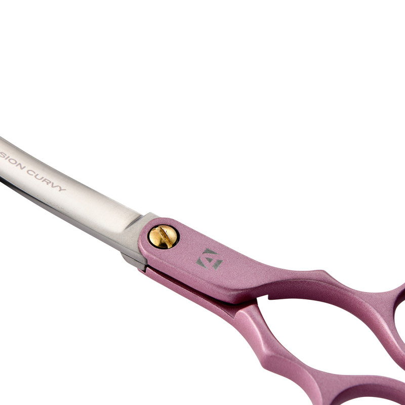 Artero Fusion Curvy Pink – Profi Extra-gebogene Hundeschere mit rosa Griff