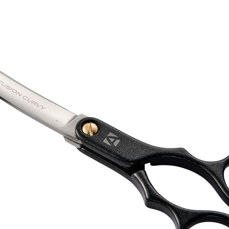 Artero Fusion Curvy Black – Profesionální extra zahnuté nůžky s černou rukojetí pro psy