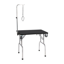 Artero Mesa Plegable – klappbarer Trimmtisch mit Rollen und Arm, Höhe 76 cm