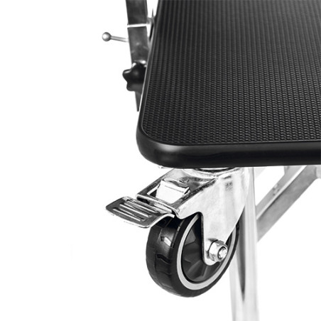 Artero Mesa Plegable – table de toilettage pliable avec roues et bras métallique, hauteur 76 cm