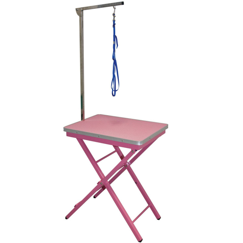 Groom-X Ringside Table Pink – with grooming arm