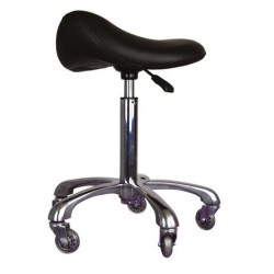 Grooming-Hocker schwarz mit Anti-Hair-Rollen