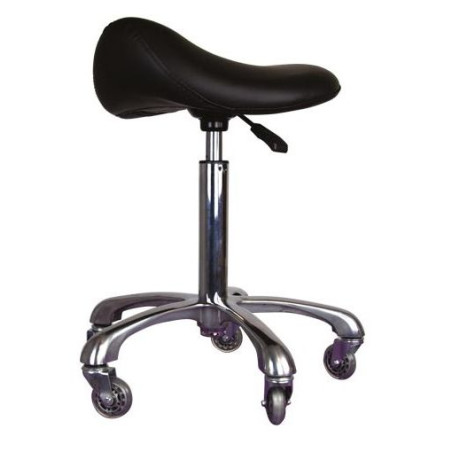 Black Grooming Stool with Anti-Hair Wheels