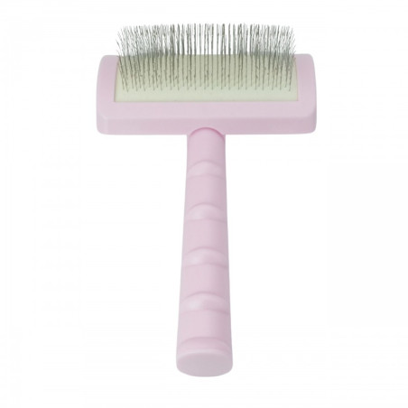 Pink slicker brush 17×10 cm 1.8 cm pins