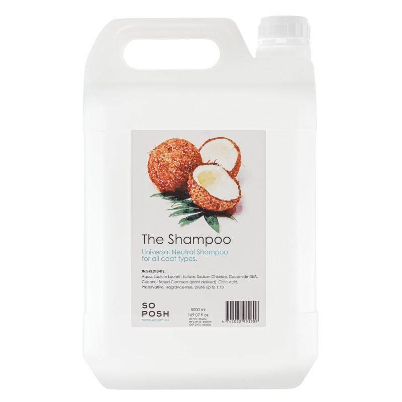 So Posh Universal Shampoo 5 L – Shampooing naturel pour tous les types de poils