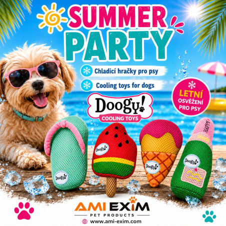 Doogy Summer Party Cooling Toys – set 4 chladicích hraček pro psy