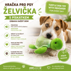 Hračka pro psy s pískátkem Želvička