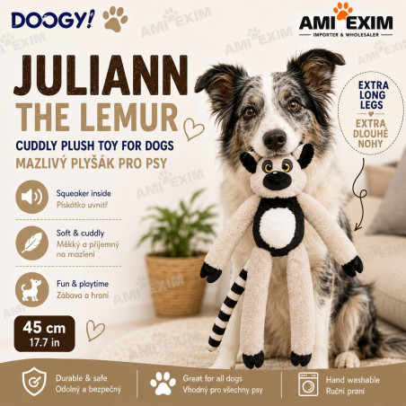 JULIANN THE LEMUR – MAZLIVÝ PLYŠÁK PRO PSY