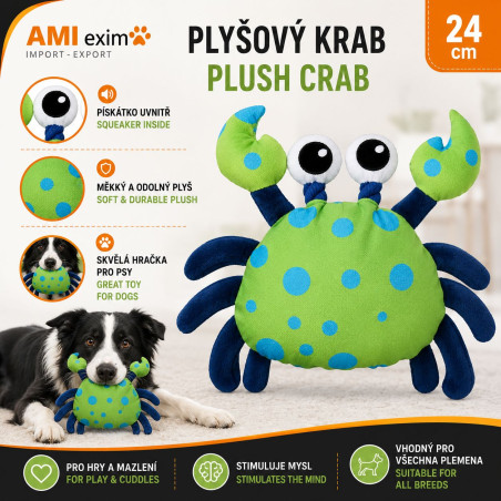 PLYŠOVÝ KRAB – 24 CM