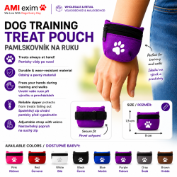 Wrist treat pouch 9 × 7.5 cm for dog training, dog shows and daily walks